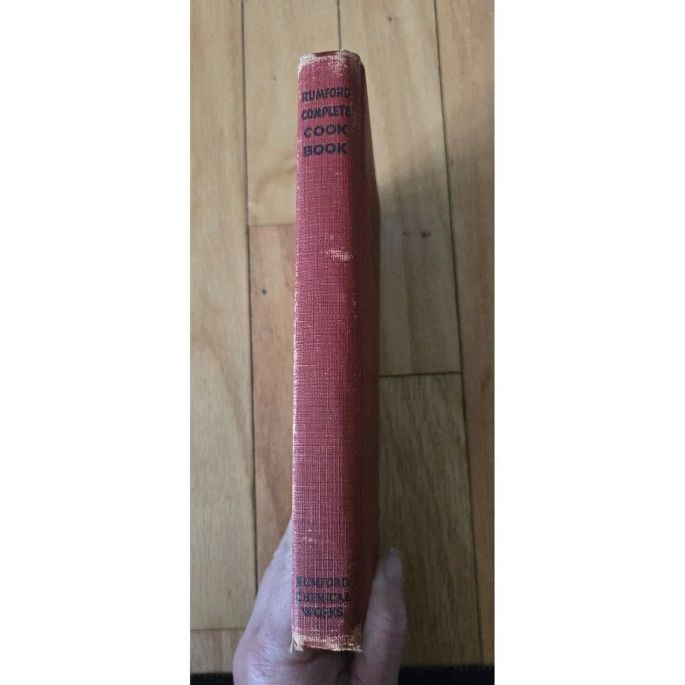 Vintage Rumford Complete Cookbook Red‎ HC w/ Handwritten Recipes vintage retro